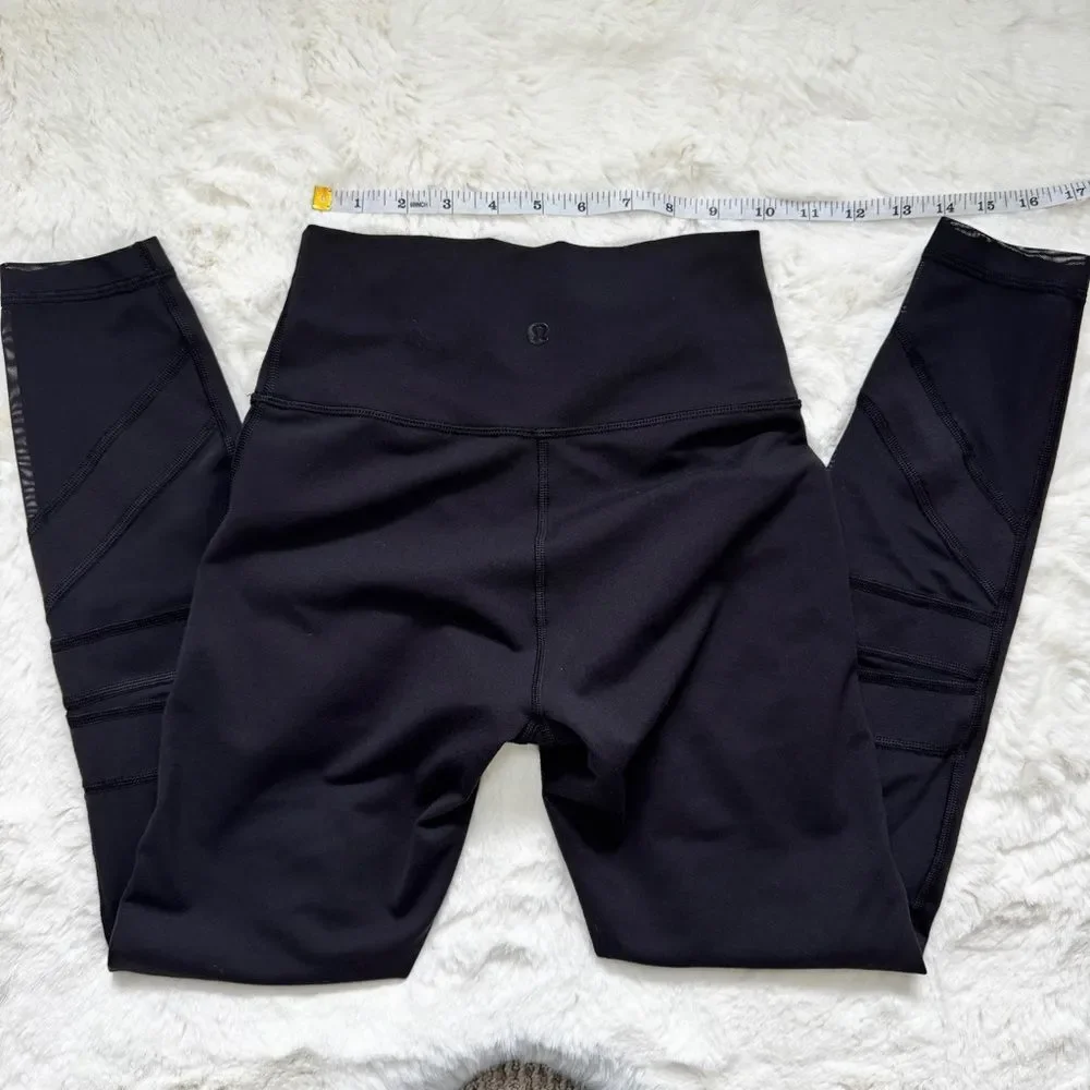 Lululemon Wunder Under Mesh Leggings 4 - Black